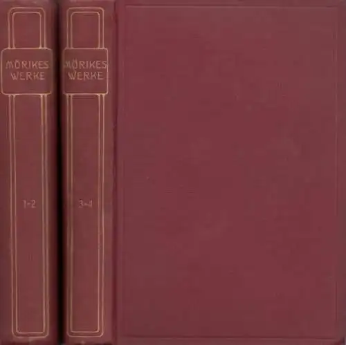 Buch: Mörikes Werke in vier Teilen, Mörike, Eduard. 4 in 2 Bände, ca. 1914