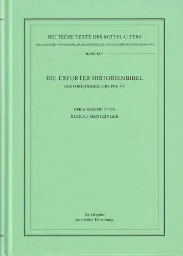 Die Erfurter Historienbibel, Gruppe VI, Bentzinger, Rudolf, 2016, De Gruyter