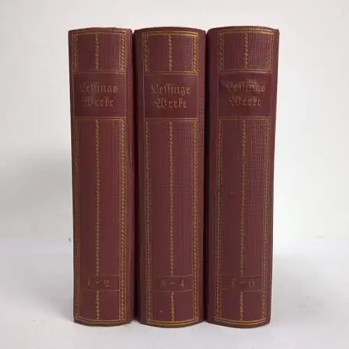 Buch: Gotthold Ephraim Lessings Werke, Auswahl, 6 Teile in 3 Bänden, Bong & Co.