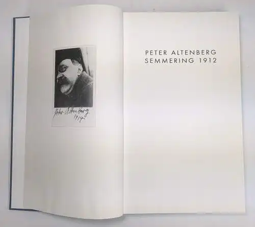 Buch: Semmering 1912, Das altbekannte Buch ... Peter Altenberg, 2002, Eichbauer