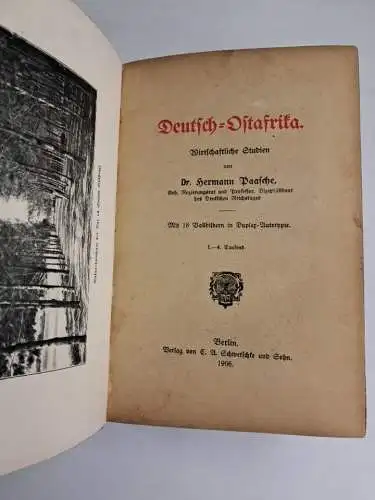 Buch: Deutsch-Ostafrika, Hermann Paasche, 1906, C. A. Schwetschke und Sohn