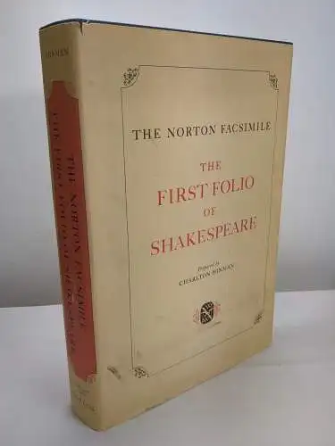 Buch: The first Folio of Shakespeare, Charlton Hinman, 1968, Norton Facsimile