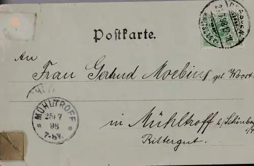 AK Palais im Grossen Garten. Dresden ca. 1898, Postkarte. Serien Nr, ca. 1898
