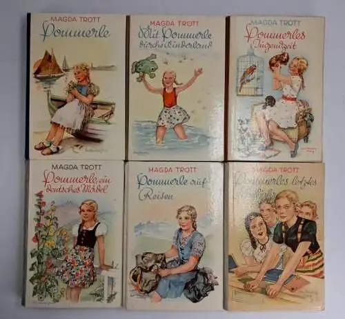 6 Bücher Pommerle, Magda Trott, Paul Franke Verlag, Kinderland, Jugendzeit ...