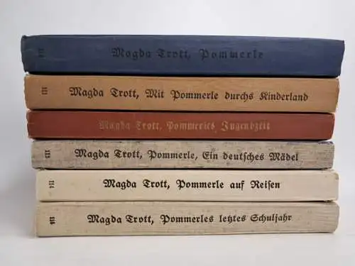 6 Bücher Pommerle, Magda Trott, Paul Franke Verlag, Kinderland, Jugendzeit ...