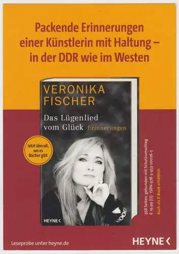 Autogrammkarte: Veronika Fischer, signiert!, Original Autogramm, Musik