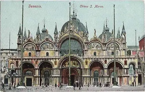 AK Venezia. Chiesa S. Marco. ca. 1910, Postkarte. Serien Nr, ca. 1910