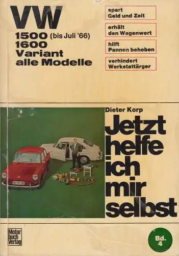 Buch: VW 1500/1600 (Typ 3),Jetzt helfe ich mir selbst, Korp, Dieter, Motorbuch