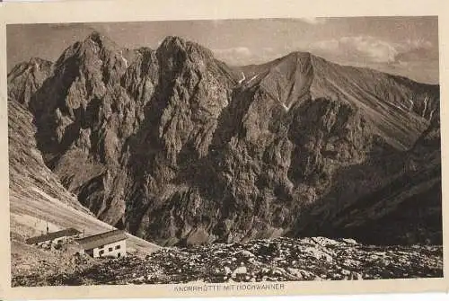 AK Knorrhütte mit Hochwanner. ca. 1924, Postkarte. Serien Nr, ca. 1924