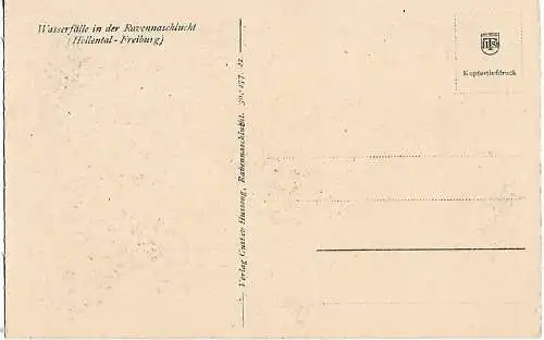 AK Ravennawasserfall. ca. 1926, Postkarte. Ca. 1926, Verlag Gustav Hussong