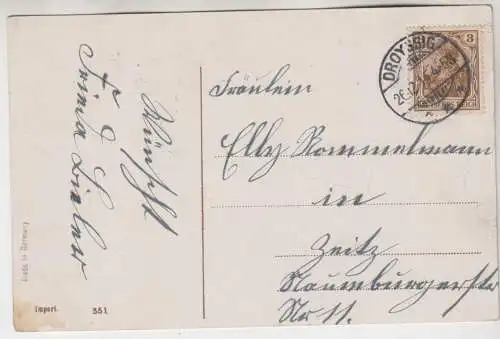 AK Fröhliche Weihnachten, ca. 1914, gelaufen, gebraucht gut