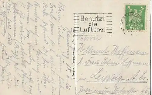 AK Ankunft der Cap Polonio an der St. Pauli-Landungsbrücken. ca. 1926, gut
