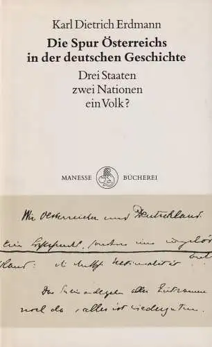 Buch: Die Spur Österreichs in der deutschen Geschichte, Erdmann, Karl Dietrich