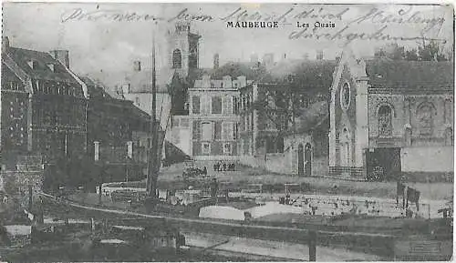 AK Maubeuge. Les Quais. ca. 1910, Postkarte. Ca. 1910, gebraucht, gut