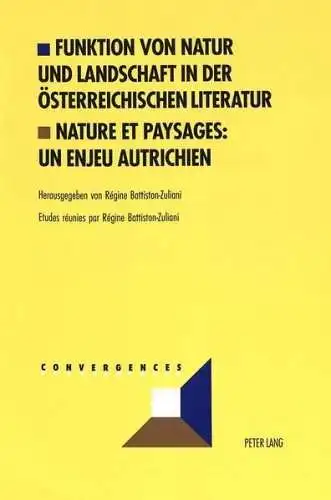 Buch: Funktion von Natur und Landschaft in der österreichischen Literatur, 2004