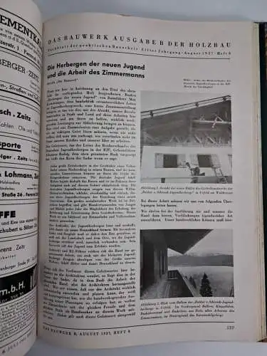 4 Bücher Das Bauwerk - Ausgabe B Der Holzbau 1936-1938 + 1942, gebraucht, gut