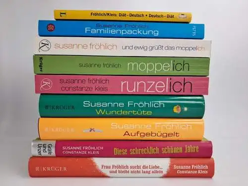 9 Bücher Susanne Fröhlich: Runzelich; Moppelich; Wundertüte; Aufgebügelt ...