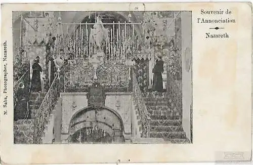 AK Nazareth. Souvenir de l Annonciation. ca. 1908, Postkarte. Ca. 1908