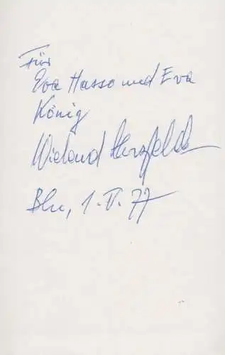 Buch: Zur Sache, Herzfelde, Wieland. 1976, Aufbau Verlag, gebraucht, gut