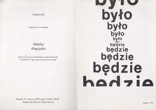 Buch: Stanislaw Drozdz - Klepsydra, Galeria 86, Lodz, 2007, Exemplar Nr. 48/99