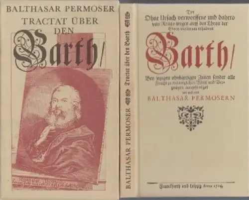 Buch: Tractat über den Barth, Permoser, Balthasar. 1982, Edition Leipzig