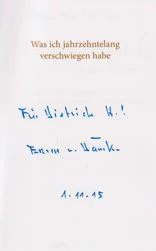Buch: Was ich jahrzehntelang verschwiegen habe, Däniken, Erich von, 2015, Kopp