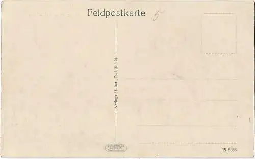 AK Kirchstraße in St. Hilaire-le-Petit. ca. 1915, Postkarte. Ca. 1915