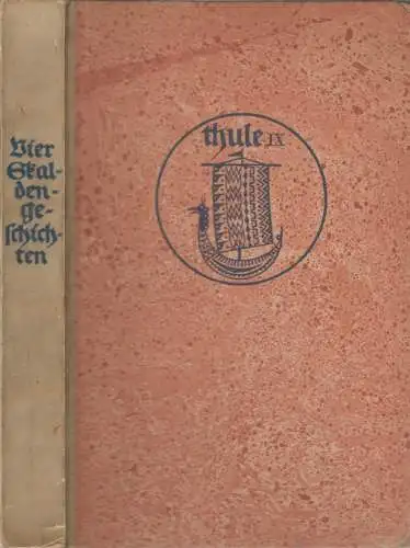 Buch: Vier Skaldengeschichten, Thule 9,   Niedner, 1914, Diederich, mit Exlibris
