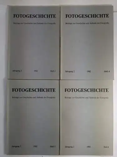 4 Hefte Fotogeschichte Heft 3-6 / 1982, Jahrgang 2, Timm Starl, Beiträge zur ...