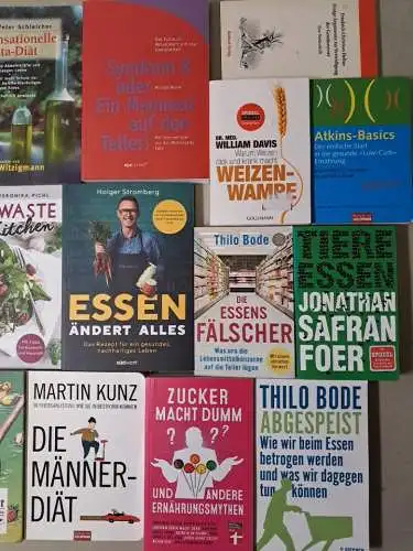 23 Bücher - Großes Buchpaket Gesunde Ernährung & Diät, Ratgeber, Fasten