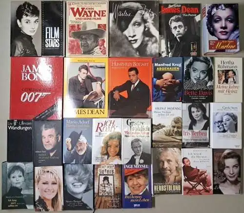 28 Bücher - Großes Buchpaket Film & Schauspieler / Schauspielerinnen
