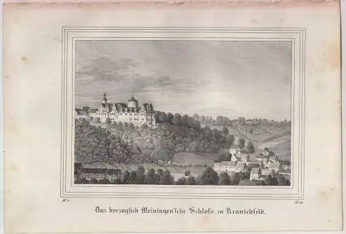 Lithografie: Das herzogliche Meiningen'sche Schloss..., 1836, Eduard Pietzsch