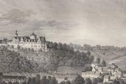Lithografie: Das herzogliche Meiningen'sche Schloss..., 1836, Eduard Pietzsch