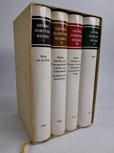 Buch: Georg Forster - Werke in vier Bänden, 1967, Insel-Verlag, 4 Bände, Leder