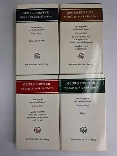 Buch: Georg Forster - Werke in vier Bänden, 1967, Insel-Verlag, 4 Bände, Leder