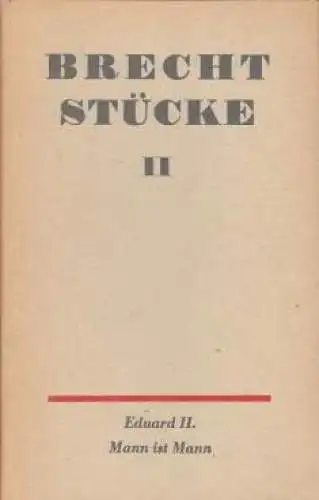 Buch: Stücke. Band II, Brecht, Bertolt. Brecht Stücke, 1967, Aufbau-Verlag