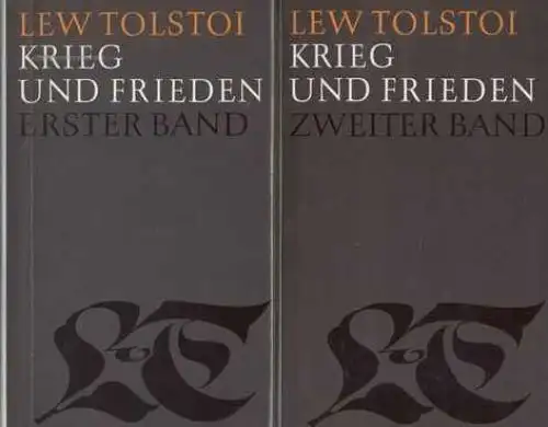 Buch: Krieg und Frieden, 2 Bände. Tolstoi, Lew, 1967, Rütten & Loening