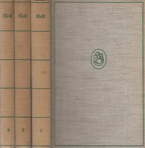 Buch: Heinrich von Kleists Werke, 3 Bände, Bibliographisches Institut