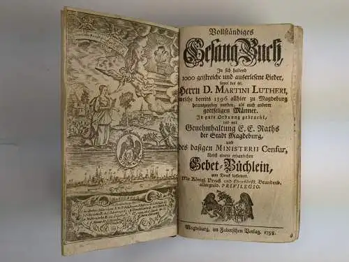 Buch: Vollständiges Gesang-Buch, in sich haltend 1000 geistreiche und... Luther