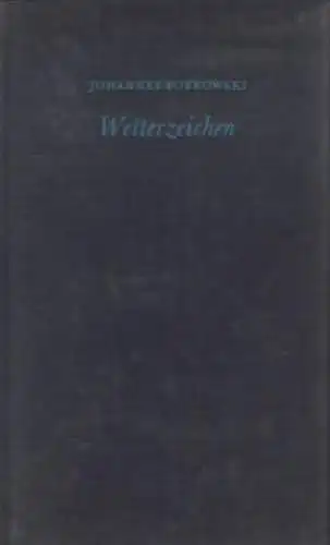 Buch: Wetterzeichen, Bobrowski, Johannes. 1966, Union Verlag, Gedichte