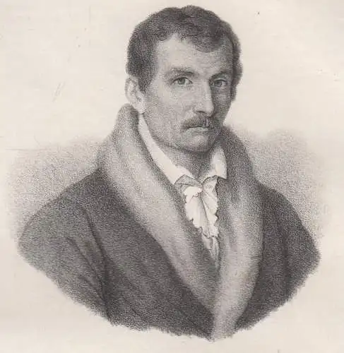 Lithografie: Joh. Gottlieb Seume, um 1836, Eduard Pietzsch, Portrait, Saxonia