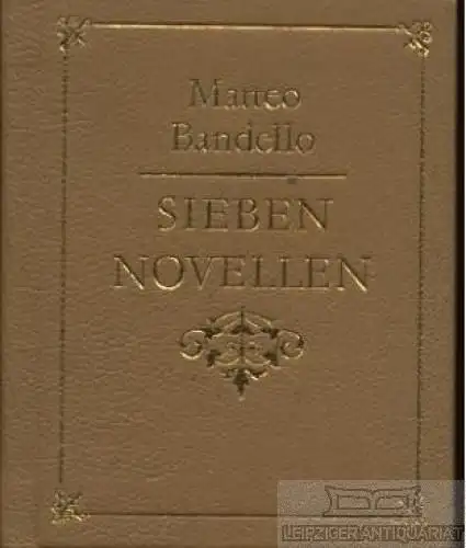 Buch: Sieben Novellen, Bandello, Matteo. 1987, Rütten & Loening Verlag