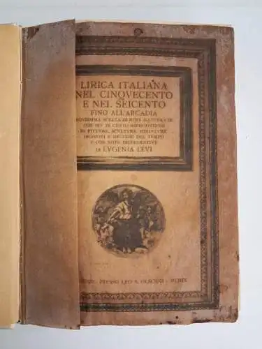 Buch: Lirica Italiana nel Cinquecento e nel Seicento fino all'Arcadia, E. Levi