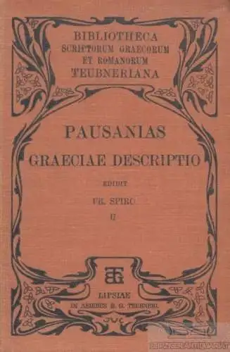 Buch: Pausaniae Graeciae Descriptio - Volumen Tertium, Libros V... Pausanias