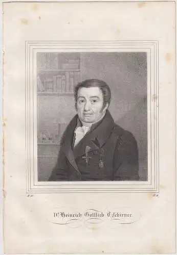 Lithografie: Dr. Heinrich Gottlieb Tschirner, um 1836, Eduard Pietzsch & Comp
