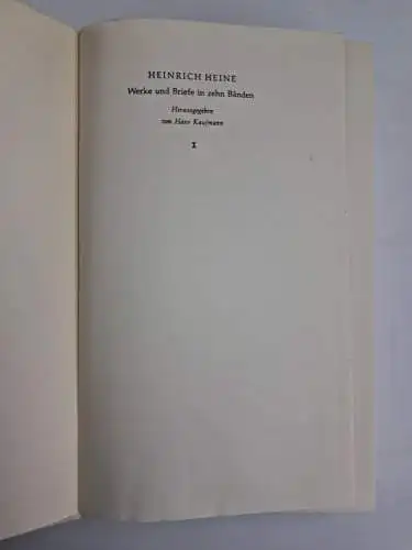 Buch: Heinrich Heine - Werke und Briefe in zehn Bänden, 1972, Aufbau, 10 Bände