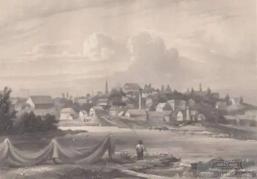 Richmond in Virginia. aus Meyers Universum, Stahlstich. Kunstgrafik, 1850