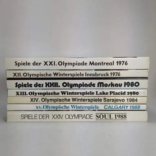 7 Bücher Olympische Spiele, 1976/1980/1984/1988, Montreal, Innsbruck, Soul ...