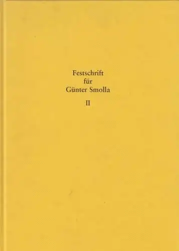 Buch: Festschrift für Günter Smolla, Herrmann, Fritz-Rudolf, 1999