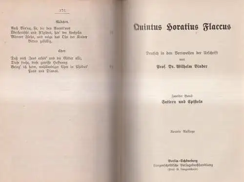 Buch: Catull, Horaz, Ausgewählte Gedichte; Oden und Epoden; Satiren und Episteln